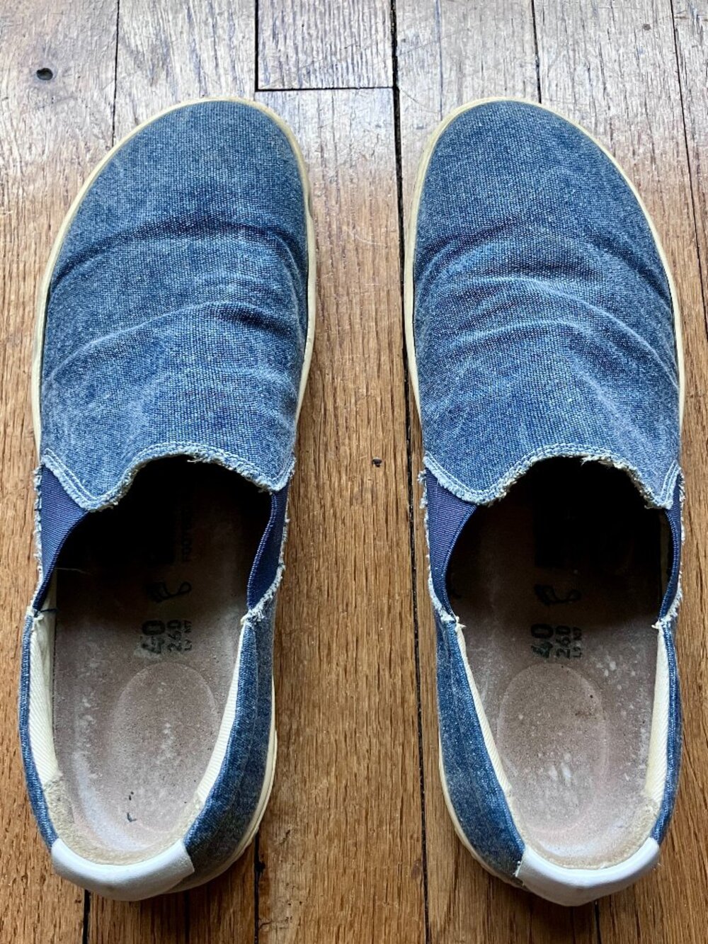 Birkenstock Barrie Blue Denim Slip on Sneakers 40 wide